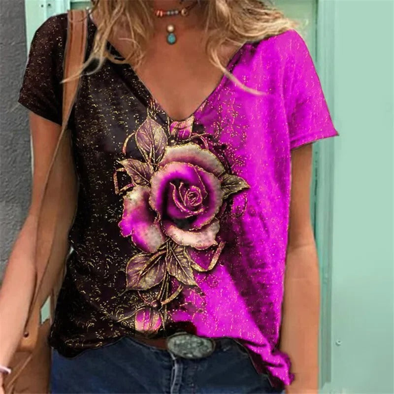 Damenshirt Aurelia mit V-Ausschnitt