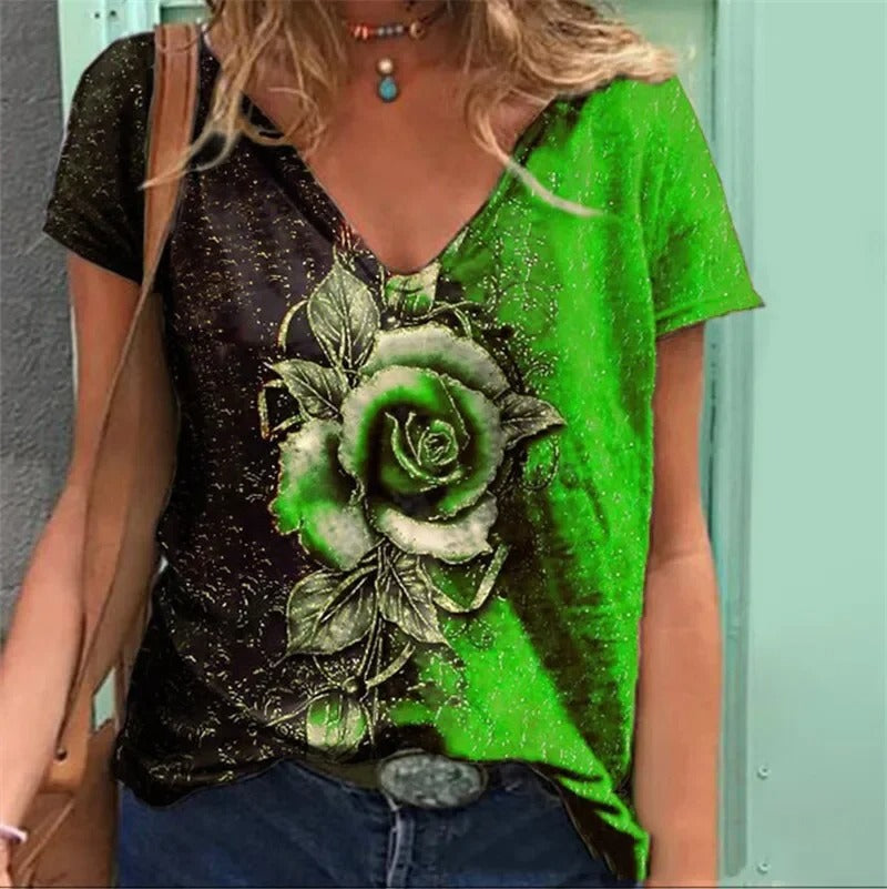 Damenshirt Aurelia mit V-Ausschnitt