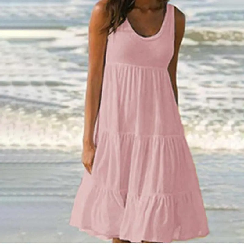 MODEGEIST Damen Bodycon-Kleid rückenfreie ärmellos figurbetonend
