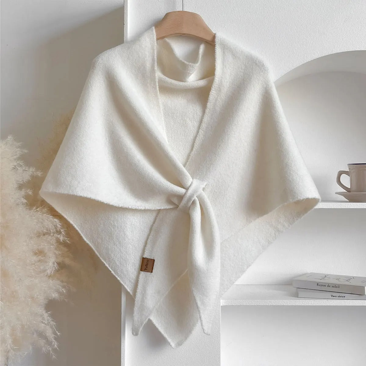 MODEGEIST Damen Herbst-Schal weiche Textur beige vielseitig