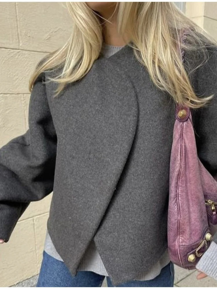 ModeGeist | Lockere Kurze Wolljacke
