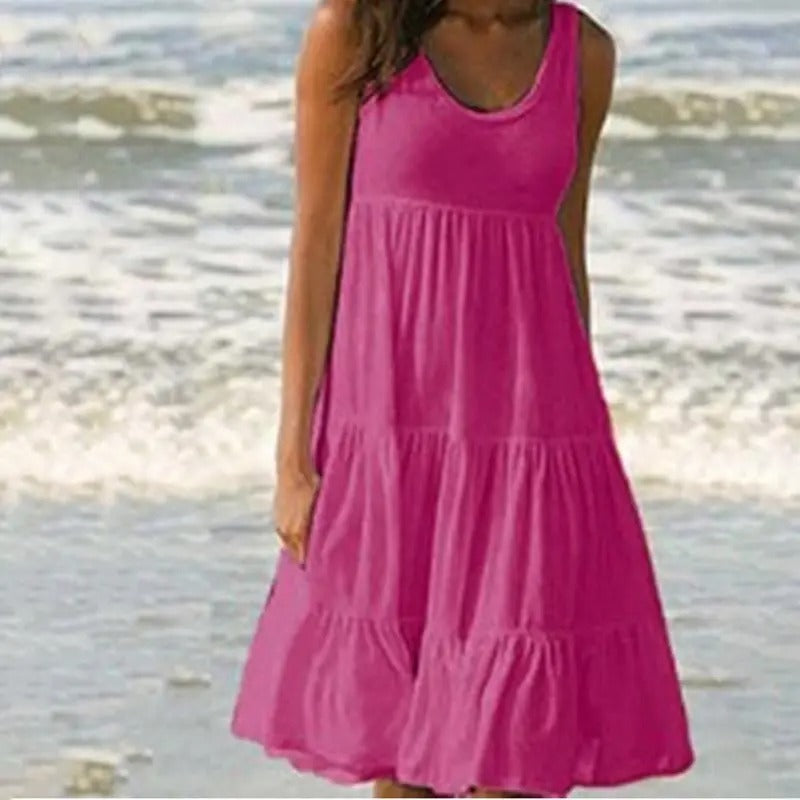 MODEGEIST Damen Bodycon-Kleid rückenfreie ärmellos figurbetonend
