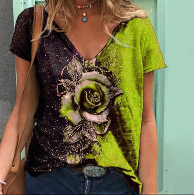 Damenshirt Aurelia mit V-Ausschnitt