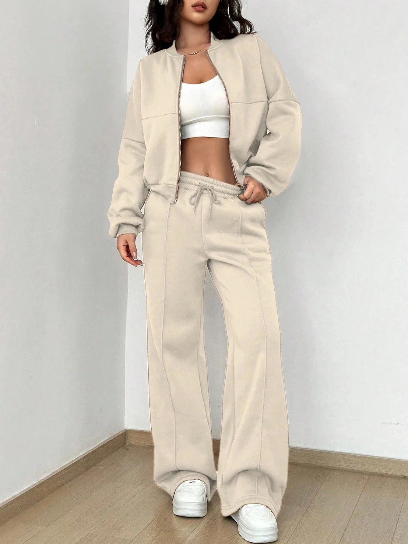 ModeGeist | Damen Zwei Teile Bomberjacke und Hose
