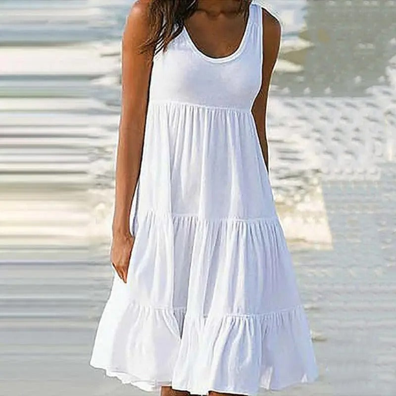 MODEGEIST Damen Bodycon-Kleid rückenfreie ärmellos figurbetonend