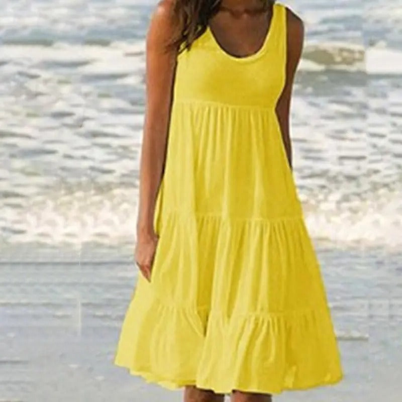 MODEGEIST Damen Bodycon-Kleid rückenfreie ärmellos figurbetonend