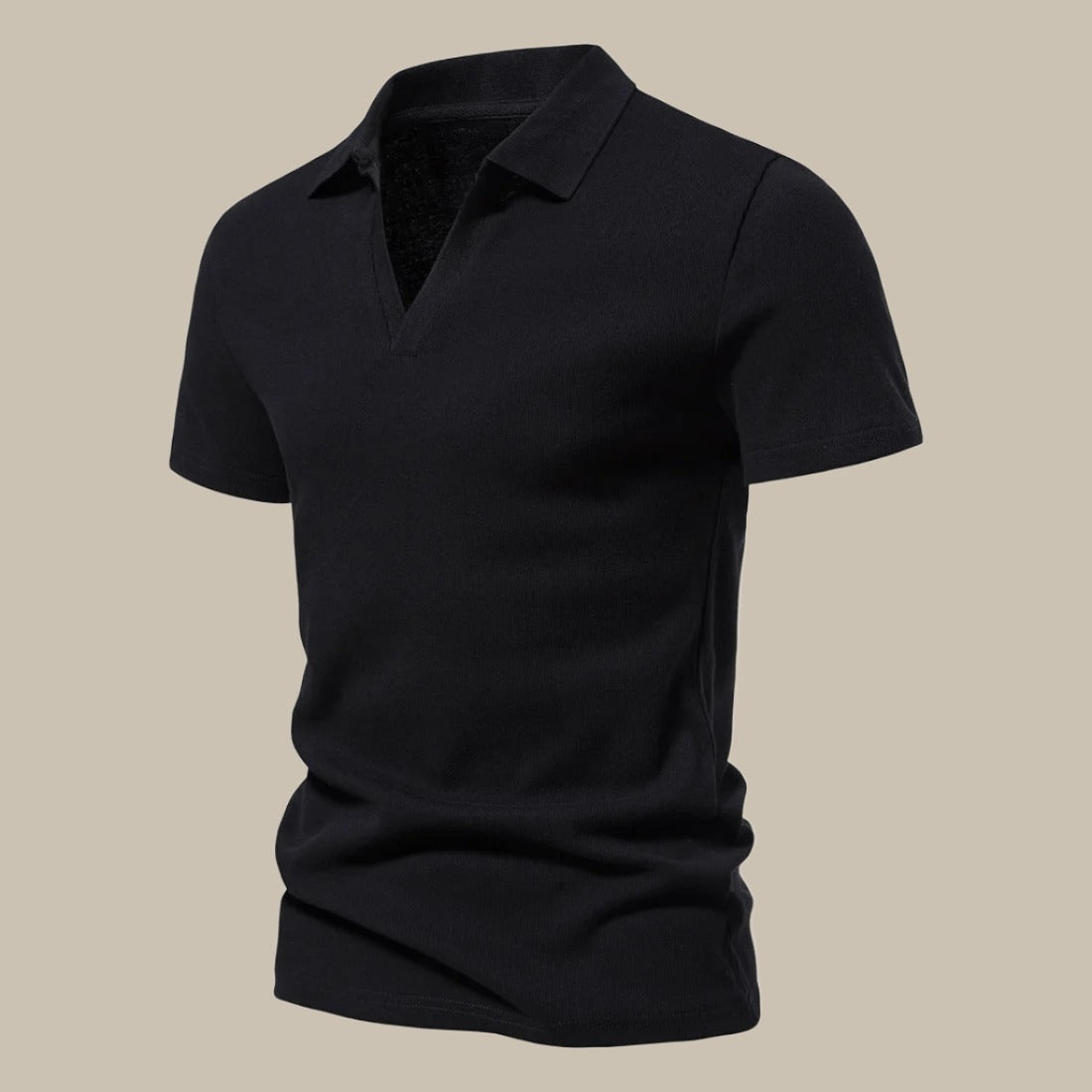 Hochwertiges Herren-Polohemd im Merino-Stil