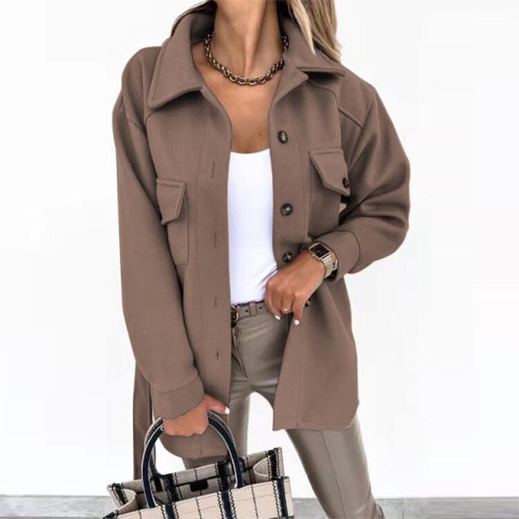 ModeGeist | Stylische Woll-Look Jacke für Frauen