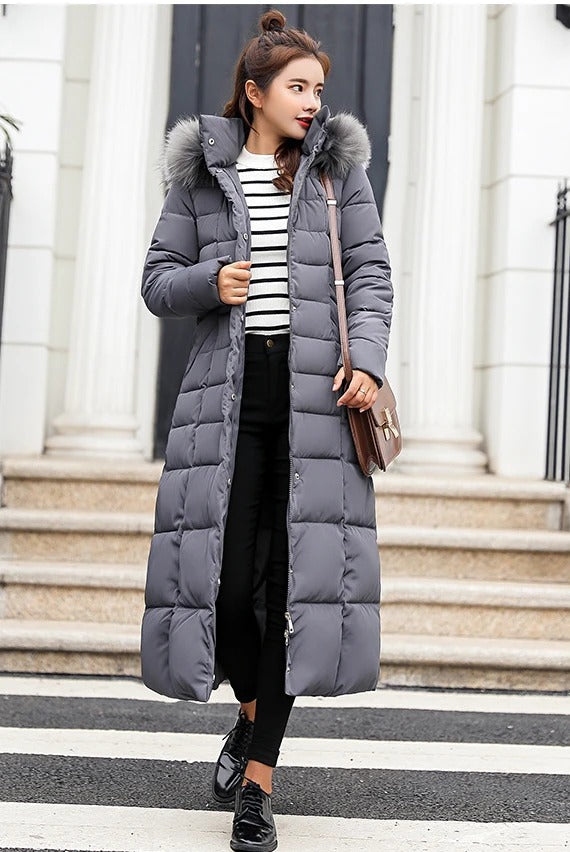 ModeGeist | Daunenjacke mit Kapuze - Lang