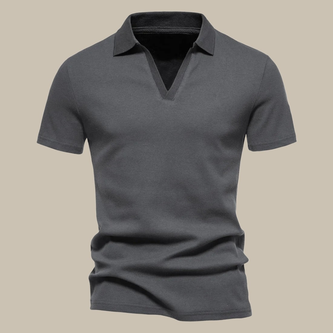 Hochwertiges Herren-Polohemd im Merino-Stil