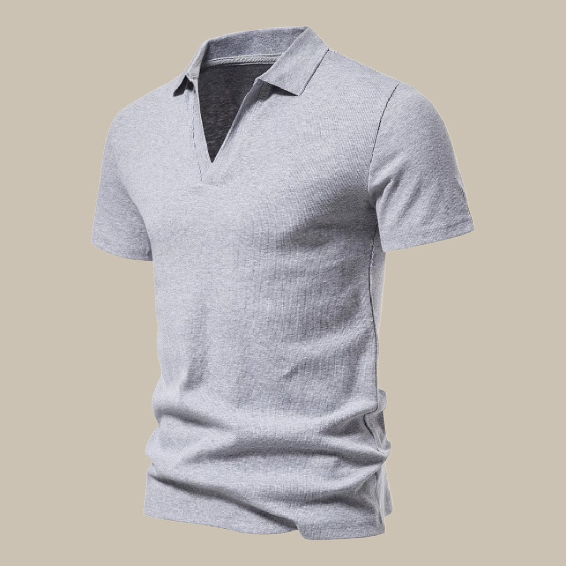 Hochwertiges Herren-Polohemd im Merino-Stil