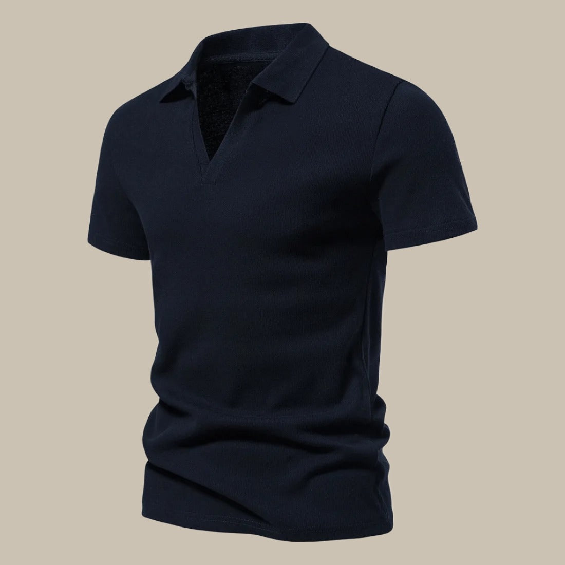 Hochwertiges Herren-Polohemd im Merino-Stil