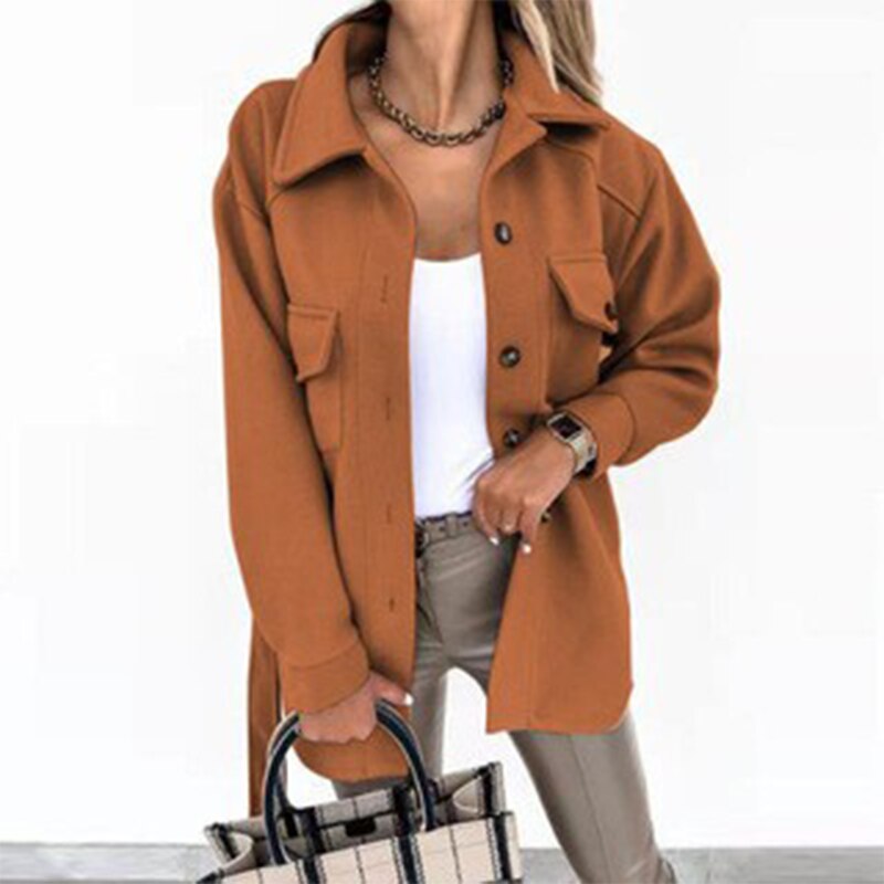 ModeGeist | Stylische Woll-Look Jacke für Frauen