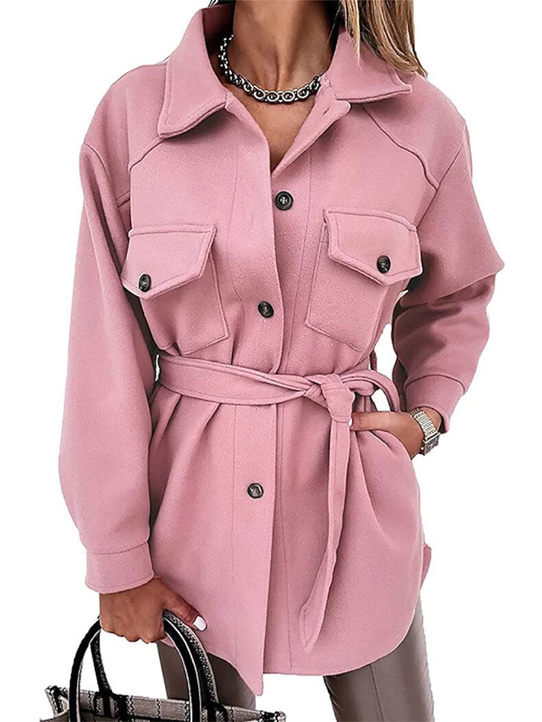 ModeGeist | Stylische Woll-Look Jacke für Frauen