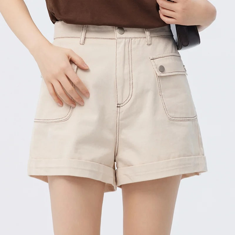 Baumwoll-Shorts Odette im A-Linien-Schnitt