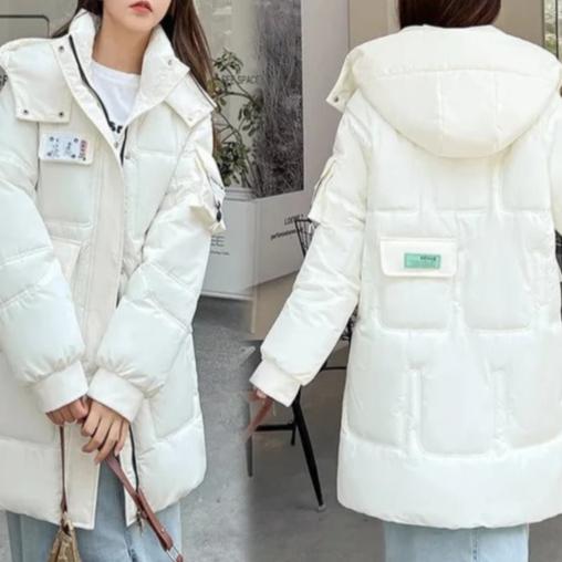 ModeGeist | Winterparka - isolierte lange blaue Jacke mit praktischen Taschen