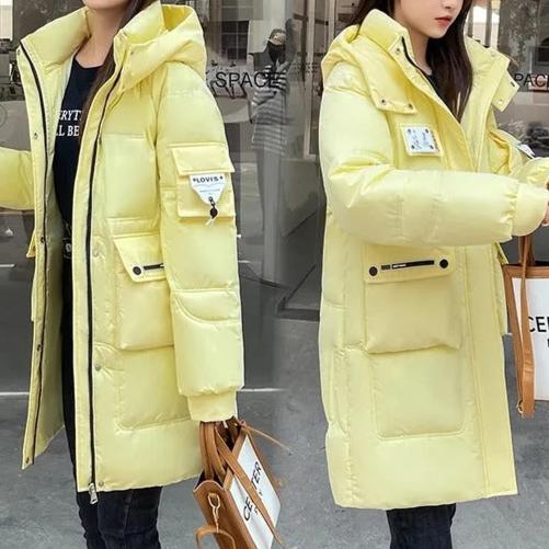 ModeGeist | Winterparka - isolierte lange blaue Jacke mit praktischen Taschen