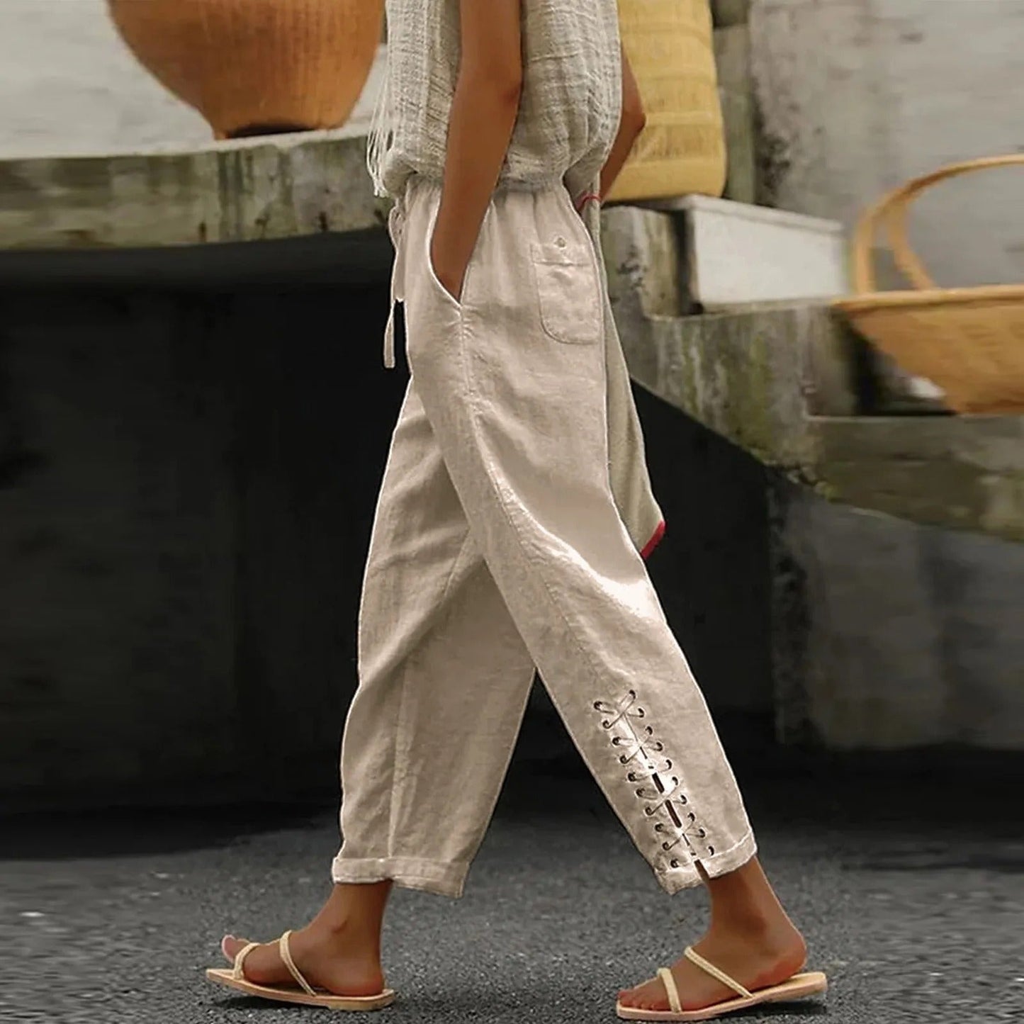 Clara: bequeme, weit geschnittene Hose