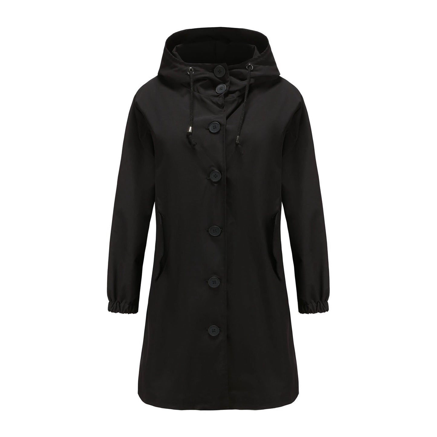ModeGeist | Klassisch Uni mit Knopfblende für Frauen Ideal für Herbst Winter