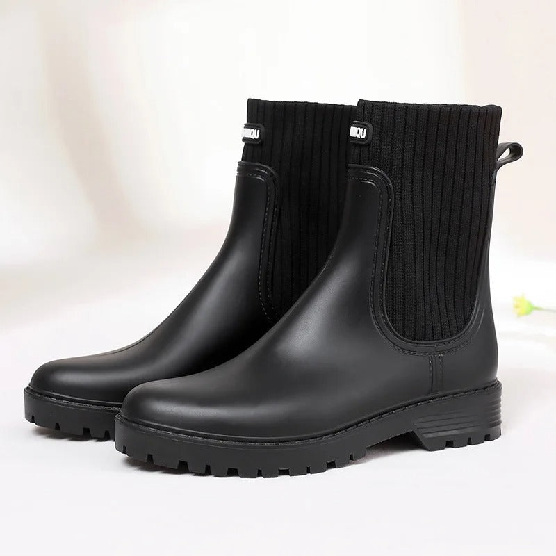 ModeGeist | Stiefeletten Strickbund