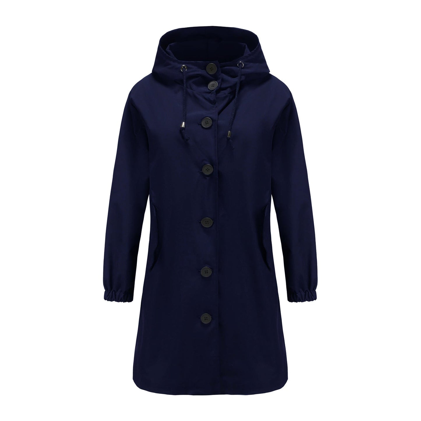 ModeGeist | Klassisch Uni mit Knopfblende für Frauen Ideal für Herbst Winter