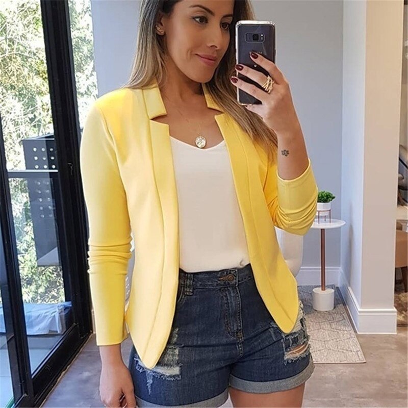 Avelena Damen Casual Blazer, leicht