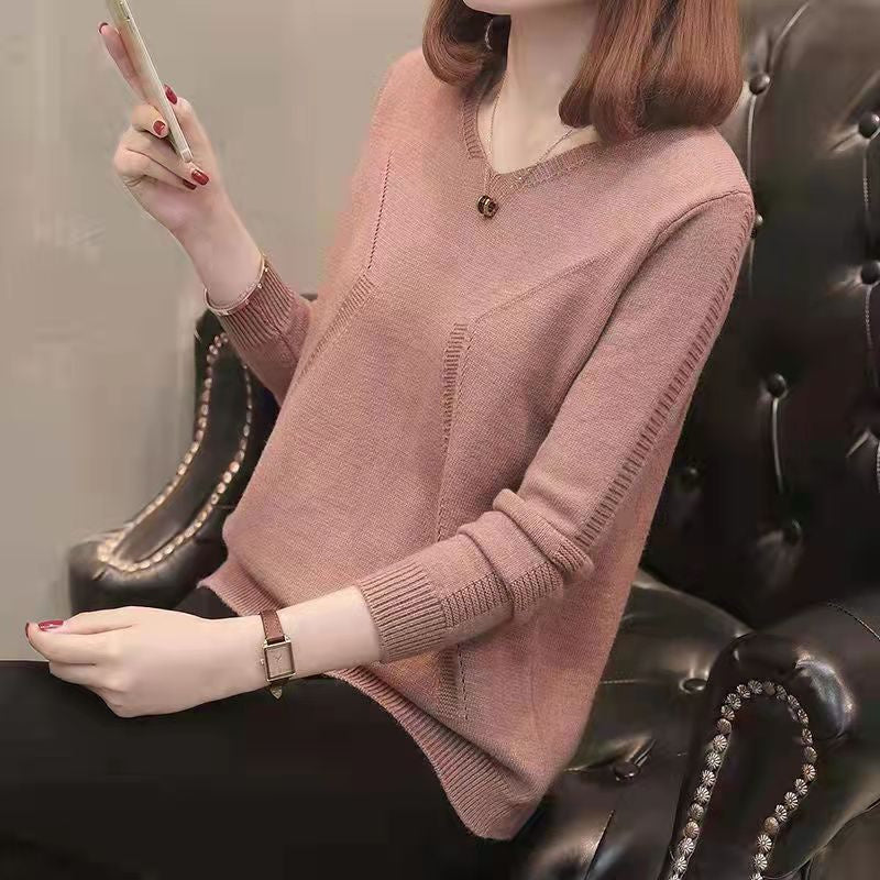 Damenoberteil Durian Winterpullover mit V-Ausschnitt