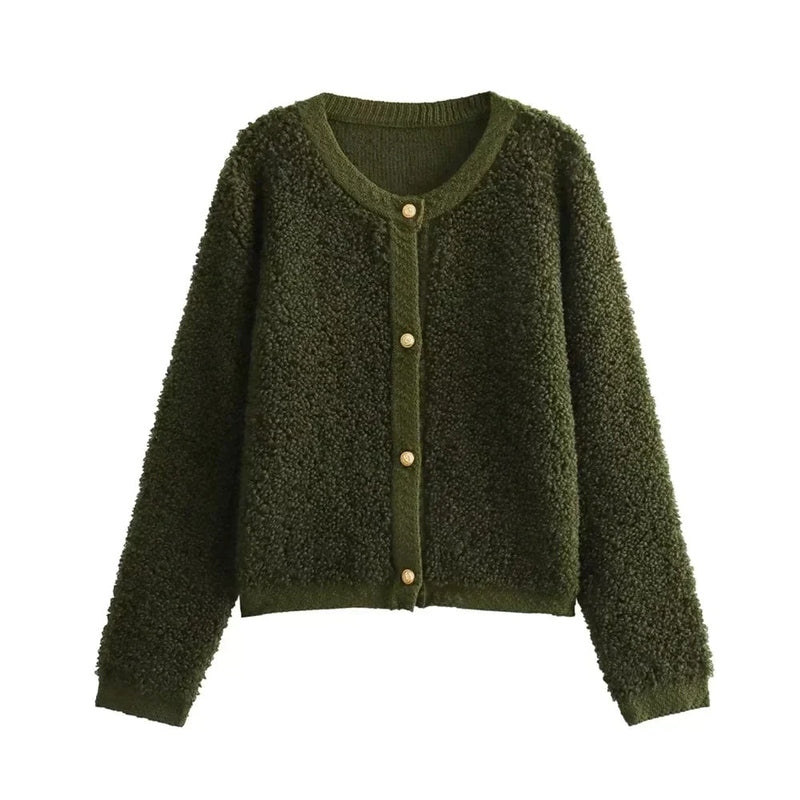 Sophie Damen Teddy-Strickjacke – kuschelig weich