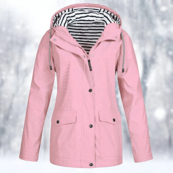 Serafina Damenjacke mit Kapuze und Wetterschutz