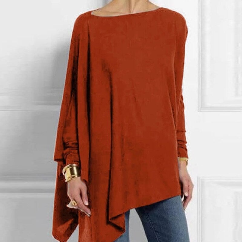 Amaya Damen Top – asymmetrischer Schnitt, Sommer