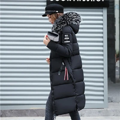 Damen-Pufferparka Annalisa mit Kunstfellkragen
