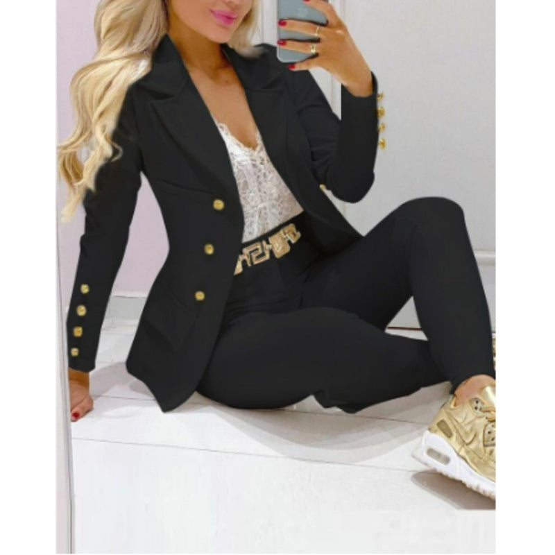 Avelena: Edles Damen-Anzugset mit Blazer und Hose