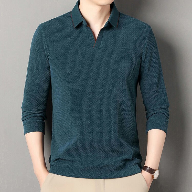 Meyer Strick-Poloshirt mit kurzen Ärmeln