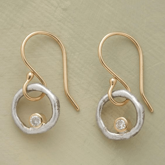 MODEGEIST Damen Vintage Ohrringe Zirkonia Gold Silber