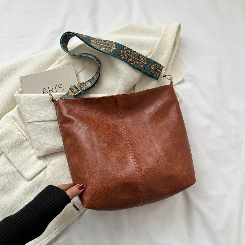 Vintage Damen Umhängetasche aus Leder - Kelsey