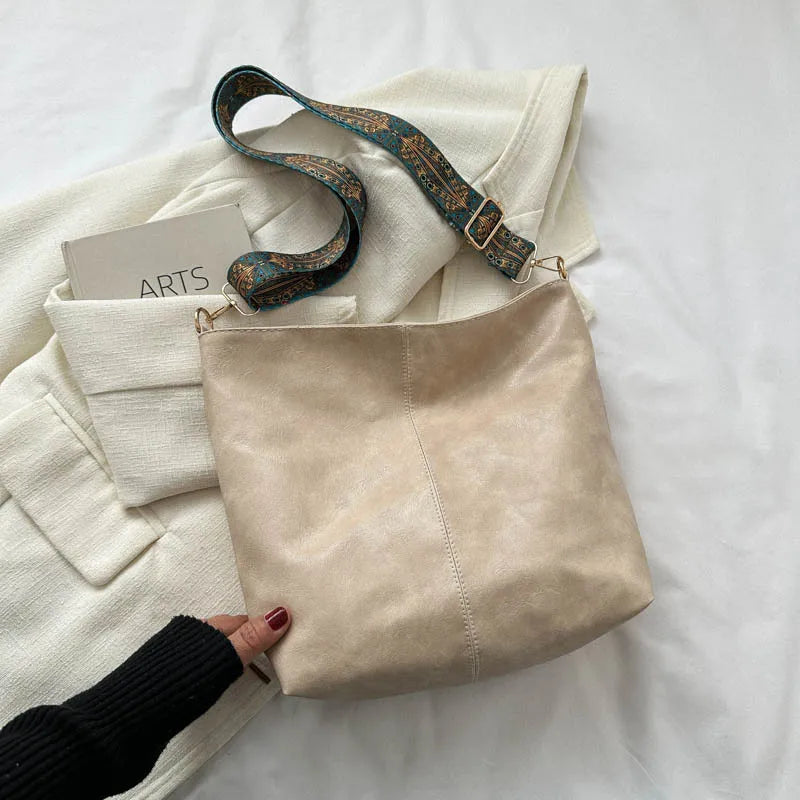 Vintage Damen Umhängetasche aus Leder - Kelsey