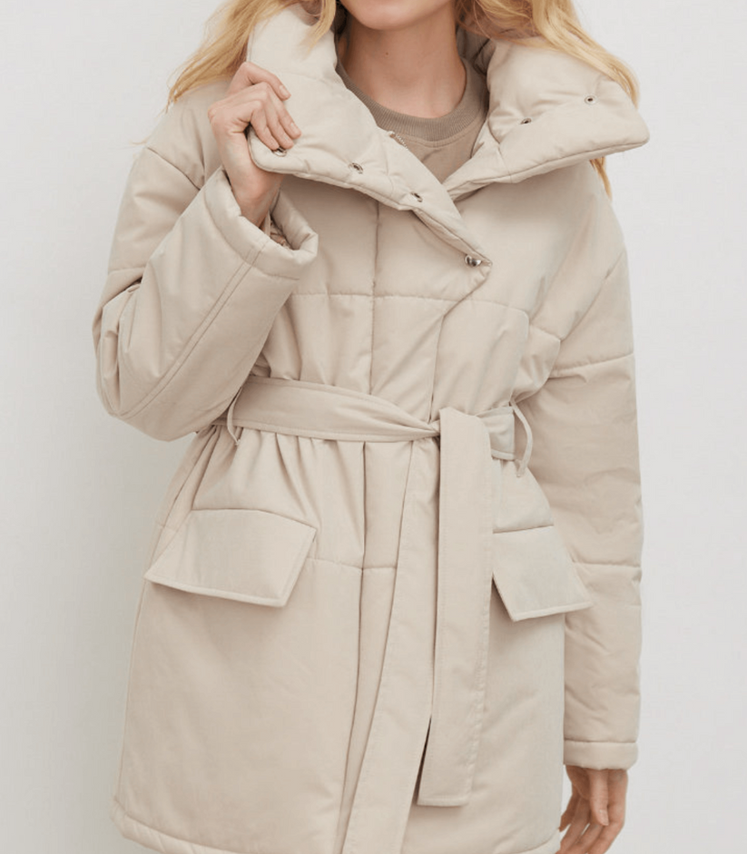ModeGeist | Puffer-Bürojacke mit Gürtel Zuzanna