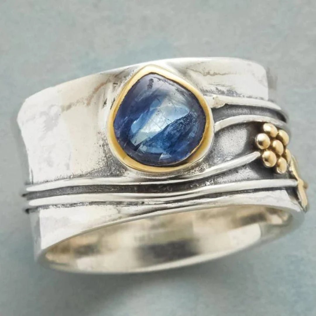 MODEGEIST Damen Vintage-Ring Steindesign Zeitlos