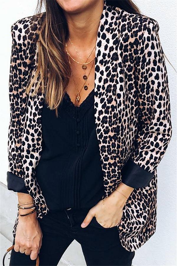 ModeGeist | Waldtiermuster Strickjacke Leopard