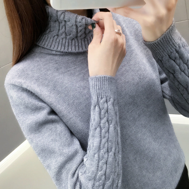 Rollkragenpullover für Damen aus Baumwolle