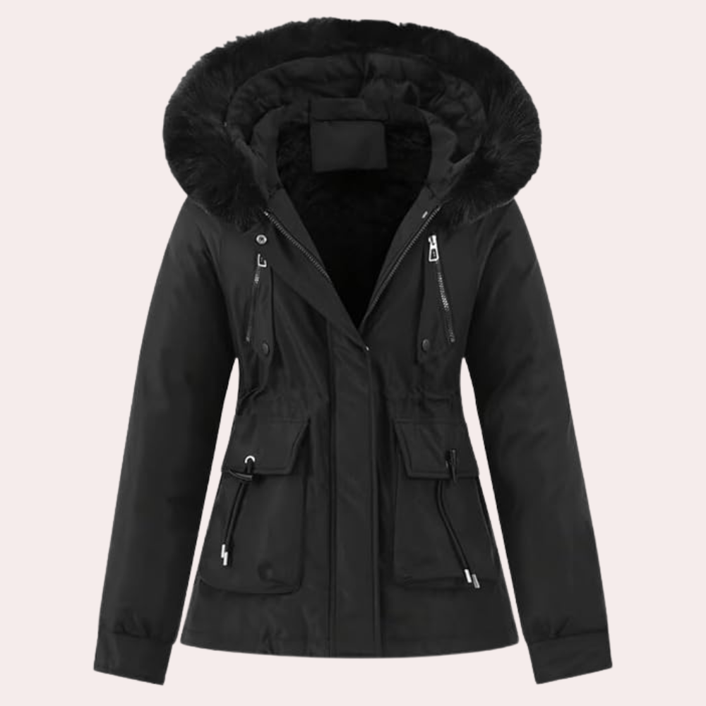 ModeGeist | Damen Winterjacke mit Kapuze und Warmfutter