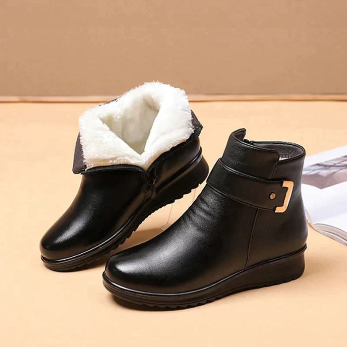 Kuschelige Damen-Stiefeletten aus Fleeceleder – Lenora