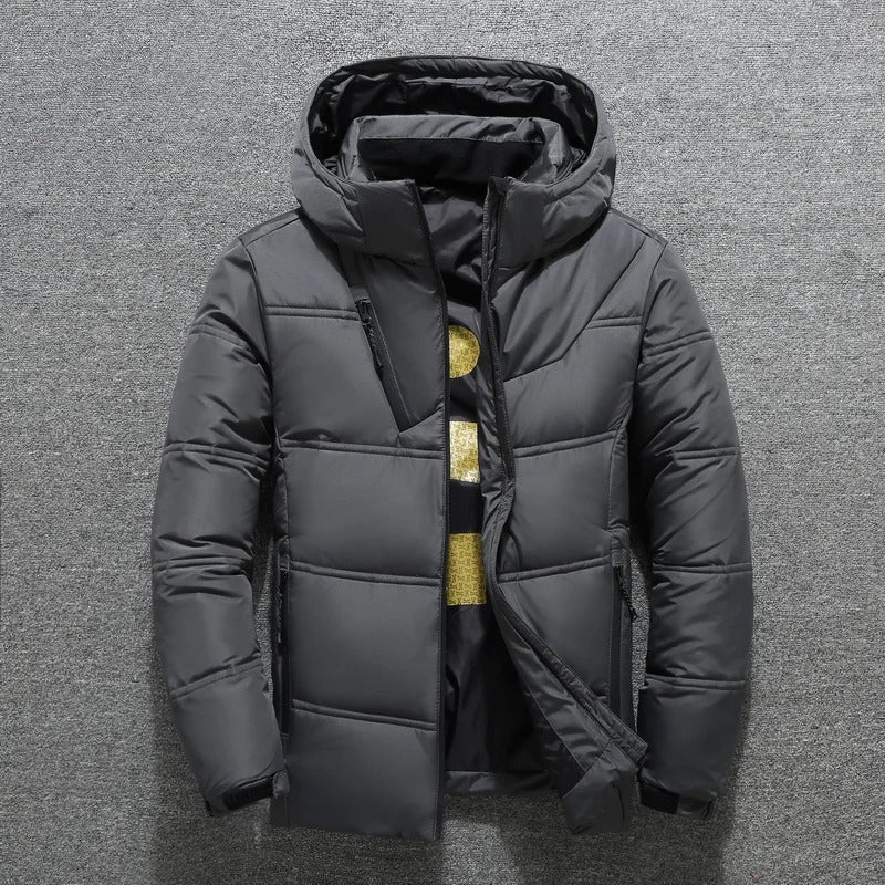 Herren Daunenjacke mit Kapuze, wasserdicht - Detlef