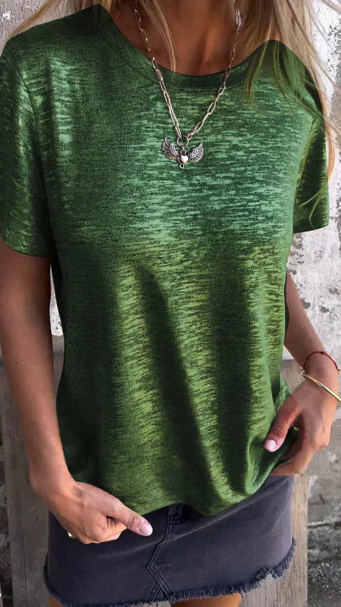 Hermina Kurzarm-T-Shirt mit Heißprägung