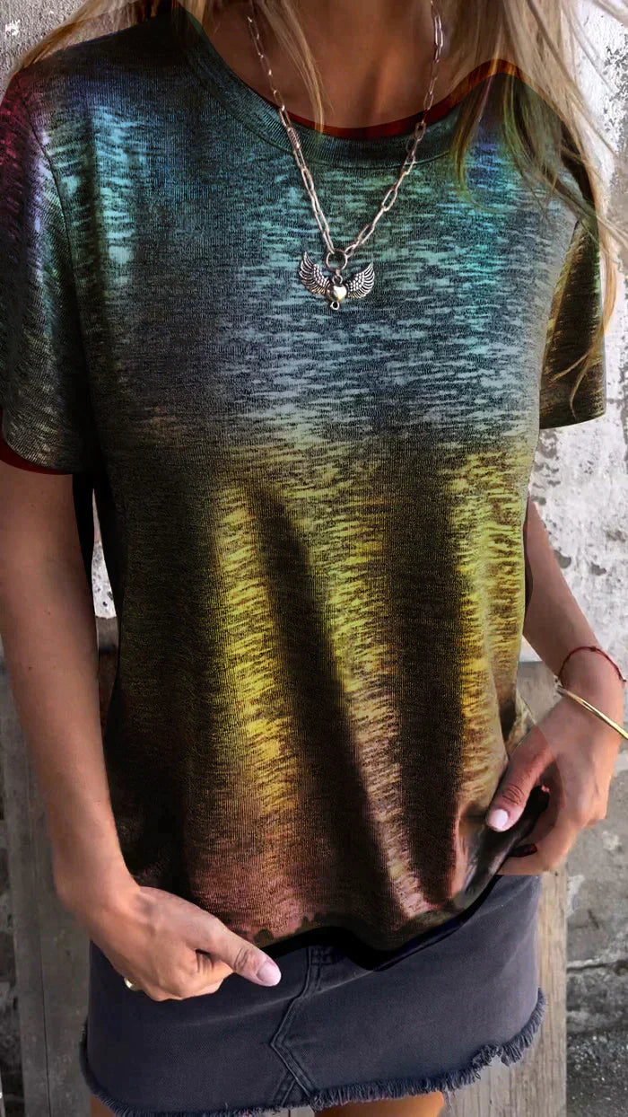 Hermina Kurzarm-T-Shirt mit Heißprägung