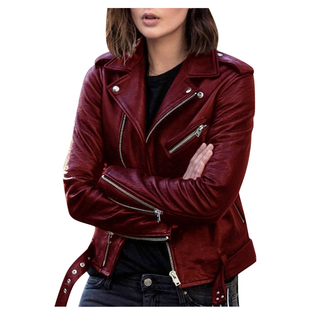 ModeGeist | Damen Bikerjacke mit Reißverschluss