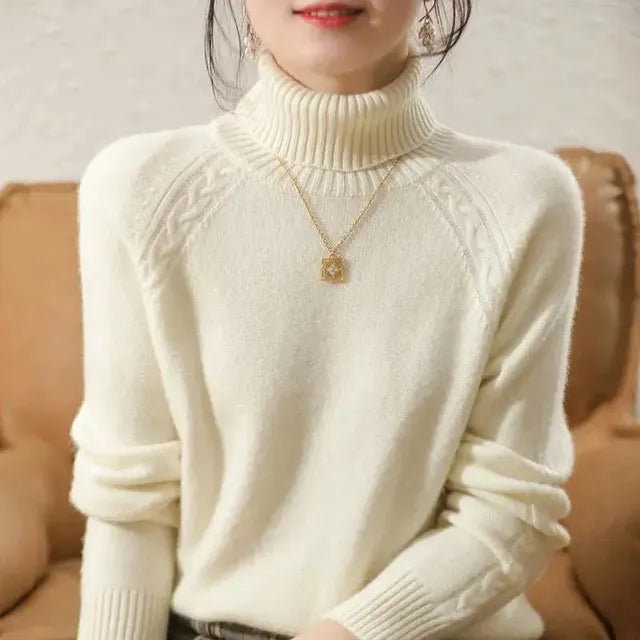 ModeGeist | Klassischer Rollkragenpullover Wollmischung Warm und Stilvoll