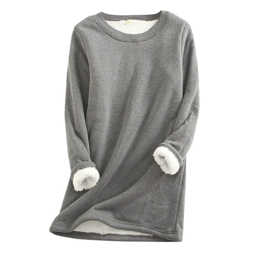 ModeGeist | Weicher Pullover mit Fleece-futter Warm und Bequem Perfekt für Heimeligkeit