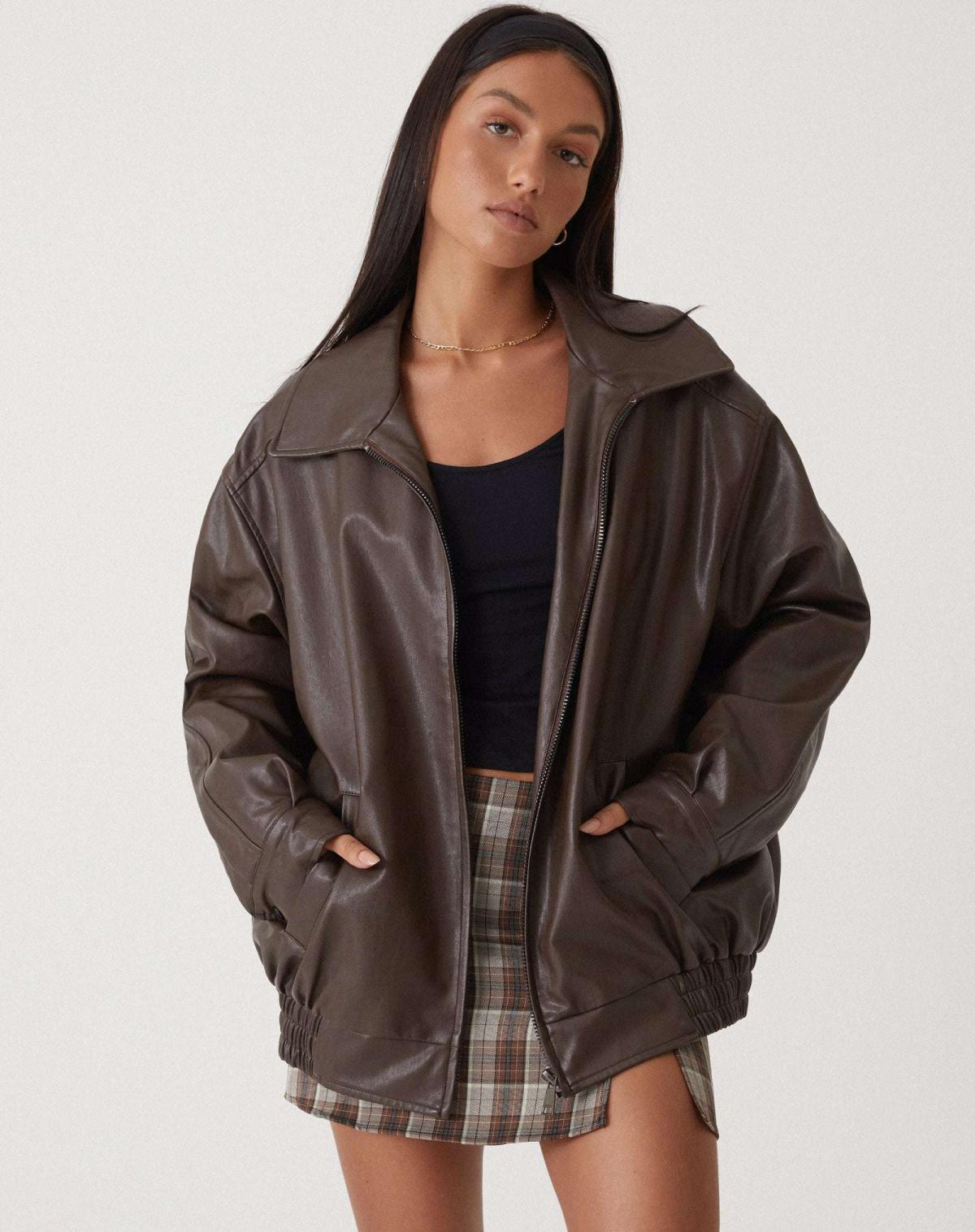 ModeGeist | Übergröße Lederjacke