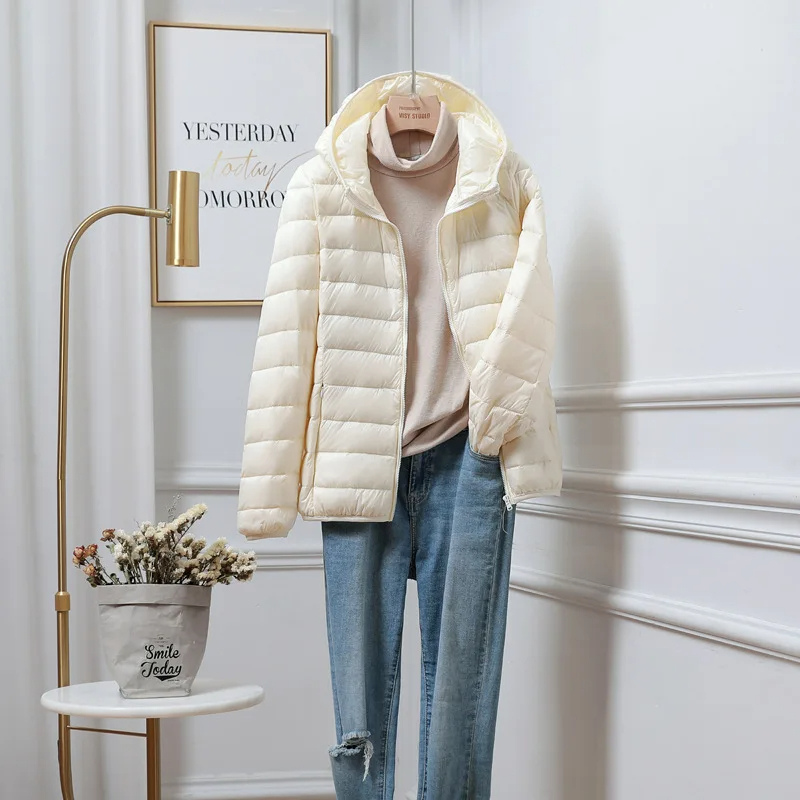 ModeGeist | Damen Ultralight Faltbare Pufferjacke mit Kapuze